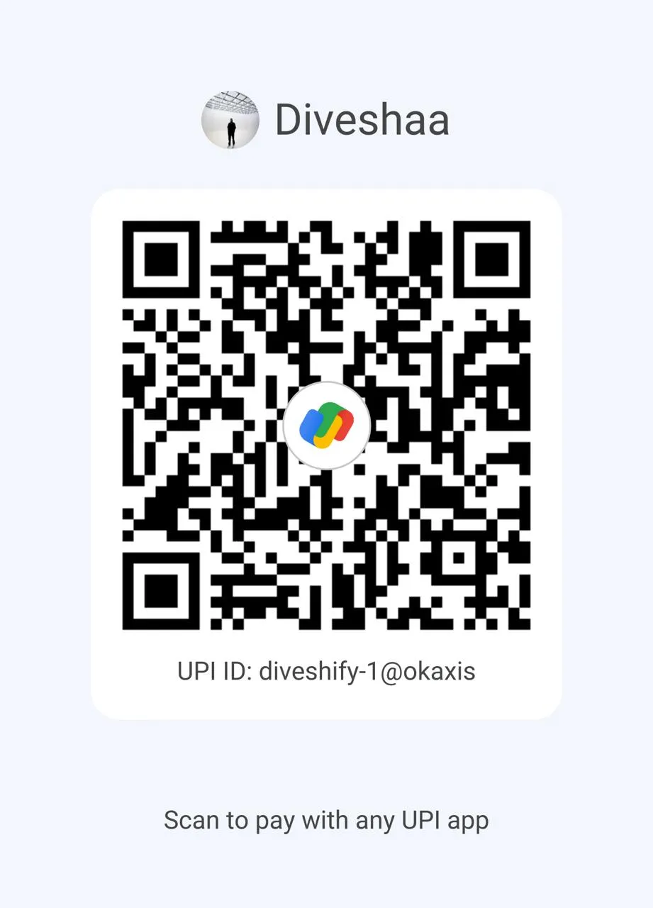UPI QR for diveshify-1@okaxis